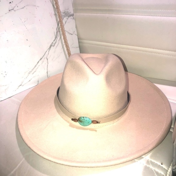 Fedora women’s ivory hat with interchangeable hatbands OSFA main image 7